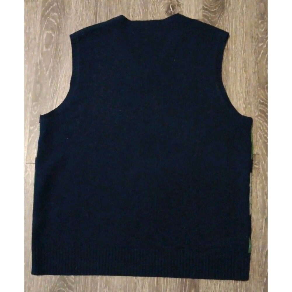 J. Crew Lambswool V-Neck Argyle Sweater Vest Men's L - Picture 5 of 5